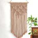 Winterdemoon Handmade Cotton Home Decor Macrame Wall Hanging Khaki