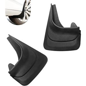 2PCS Car Mud Flaps, Scratch-Resistant & Impact-Resistant PVC Splash Guards, Vehicle Wheel Rear Mudguards for Gravel Slurry, Universal for Most Cars, SUVs, Trucks (Black)