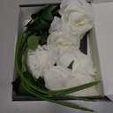 Waipfaru 6 Pcs Fake White Roses Artificial Flowers Bulk, Real Touch Silk Faux Roses with Long Stems for Wedding Bouquet Vase Flower Arrangement Table Centerpieces Home Decor (White)