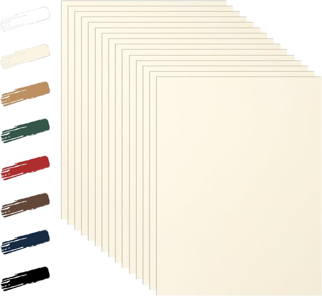 28 Sheets Cream Cardstock 8.5 x 11 Ivory Paper, 250gsm/92lb Premium Off White Paper Card Stock for Wedding Invitations, School Crafting, Memus, DIY Card Making, Graduations, Business Cards