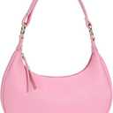 Chinllo Purse for Women Shoulder Bag Vintage Clutch Hobo Tote Handbags, Pink-grained