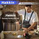 Hakkin 8pcs Keyhole Router Bit Set -1/4 Inch Shank T Slot Keyhole Router Bits Set, T-Track Slotting Milling Cutters Set for Wood (Green)