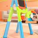Lehoo Castle Easel for Kids, 4 in 1 Double Sided Kids Art Easel with Magnetic White Board & Chalk Board, Adjustable Standing Toddler Easel with Drawing & Writing Accessories - Gift for Boys and Girls