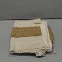 8 Pcs Handmade Boho Placemats Set of 4 Table Mats for Kitchen Dining Table Farmhouse Centerpiece Decor Natural Cotton Burlap and Water Straw Woven Combination Place Mats