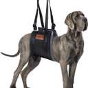 Dog Sling for Large Dogs Hind Leg Support, Magic Tape Dog Lift Harness, Soft Dog Support Harness for Back Legs, Hip Support Harness to Help Senior, Injured, Disabled and After ACL Surgery (Small, Grey)