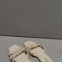 Putu Women's Flat Sandals Square Toe Slide Sandals Braided Sandals for Vacation Beige 10