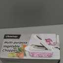 8 Blade All-in-1 Vegetable Chopper Mandoline Slicer with Container, Food Chopper, Onion Chopper, Veggie Cutter for Salad, Kitchen Gadgets Accessories Essentials, White