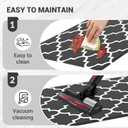 Kitchen Rug Set 2 PCS Kitchen Runner Rug Kitchen Floor Mat, Cushioned Anti Fatigue Non Skid Waterproof Comfort Standing for Kitchen, Home, Office, 17.3"x29"+17.3"x47", Black