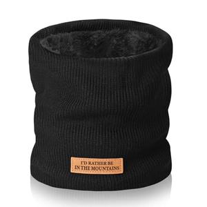 Neck Gaiters for Men Ski Warmer, Personalized Christmas Thanksgiving Gifts, Women Winter Face Mask Scarf Gaiter, Fleece Windproof Men's Scarves, Winter Neck Cover(TEXT:I'D RATHER BE IN THE MOUNTAINS)