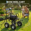 Garvee Garden Hose Reel Cart with Wheels, Hold Up to 300 ft of 5/8" Hose