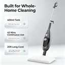 12‑in‑1 Steam Mop, Detachable Handheld Steam Cleaner,15s Fast Heat‑Up,180° Swivel Mop Head,400ml Tank for 45‑Min Continuous Steam,Chemical‑Free for Hardwood Tile Carpet Pet Kids Safe