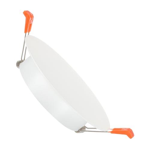 PATIKIL 120mm / 4.7" Diameter Metal Ceiling Hole Cover Plate, 4 Pcs Downlight Hole Trim Wall Mount Decorative Cap Access Panel for 3.6-4.2inch Round Ceiling and Wall Openings, Matte White