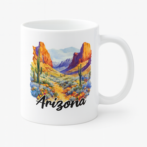 Arizona State Ceramic Coffee Mug 11oz - Tea Coffee Mug with Comfortable Grip - Unique Travel Gift Cup for Office or Home - Vibrant Long-Lasting Print ID44991