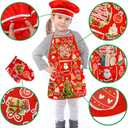 3 Otters Chef Costume for Kids, 21PC Kids Chef Set with Apron, Fun Cooking & Baking Set for Christmas Dinner Party