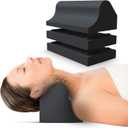 Cervical Traction Orthotic Chiropractic Neck Alignment Device for Spinal Curve Tension Stretching Forward Head Posture Pain Relief and Physical Therapy (Black)