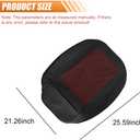 Luxury Faux Leather Car Seat Cover, Anti-Slip Waterproof Universal Front Bottom Seat Protector with Storage Pocket, Triangular Pattern Vehicle Seats Cushion for Sedans, SUVs, Trucks (Black&Red)