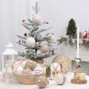 12PCS Christmas Ball Ornaments, 3.14"/80MM Boho Shatterproof Christmas Tree Hanging Ball Decorations, for Home Indoor Farmhouse Xmas Vase Bowls Filler Centerpiece Rustic Decor