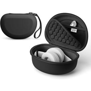 Hard Case for Beats Solo 4/Solo 3/Studio Pro/Studio3 On-Ear Headphones, Universal Portable Travel Organizer Bag with Honeycomb Lid Protection (Black)