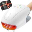 Estefanlo Hand Massager with Heat and Compression, Cordless Hand Massager for Arthritis Pain Relief, 3 Modes Air Compression Finger Massage Device, 2 Heat Levels, Washable Silicone Liner