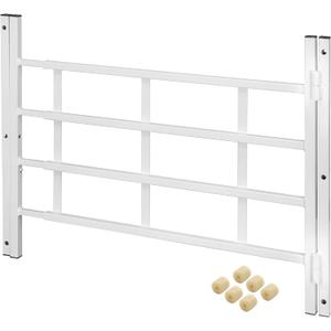 Prime-Line S 4776 21 In., White Painted Carbon Steel, Hinged 4-Bar Window Grill (Single Pack), 22 to 38 inches