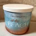 Bath & Body Works at The Beach 3-Wick Candle, 14.5 oz Scented Jar Candle, Soy and Paraffin Wax Blend with Decorative Lid, Coastal Coconut and Floral Fragrance, Indoor Home Use