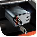 LISEN Retractable Car Charger, for Valentines Day Gifts for Him Her, 69W Cars Adapter USB C Fast Charger for iPhone 17 16 14, Car Accessories Gadgets for Men, Anniversary Birthday Gifts for Men Women