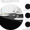 Veblandy Rectangle Tablecloth Waterproof 60x104 inch Linen Textured Table Cloth Stain and Wrinkle Resistant Washable, Decorative Fabric Table Cover for Dining, Party and Camping, Black