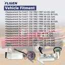 Front & Rear Fuel Pump Assembly Compatible with Ford F-150 F-250 F-350 1992 1993 1994 1995 1996 1997 SP2005H SP2007H