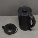 Electric Kettles Stainless Steel for Boiling Water, Double Wall Hot Water Boiler Heater, Cool Touch Electric Teapot, Auto Shut-Off & Boil-Dry Protection, 120V/1200W, 1.7 Liter (Black)