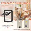 LIBBEPET Cat Door for Screen Door, Lockable Cat Screen Door for Cats & Small Dogs Up to 20 lbs, Magnetic Flap Opening 7 x 9 inches, Equipped with Interactive Cat Toy & Installation Tools, Black