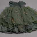 IBTOM CASTLE Baby Flower Girl Dress Satin Floral Embroidered Tulle Tutu Dress Infant Pageant Birthday Formal Party Dress (2-3T, Sage Green)