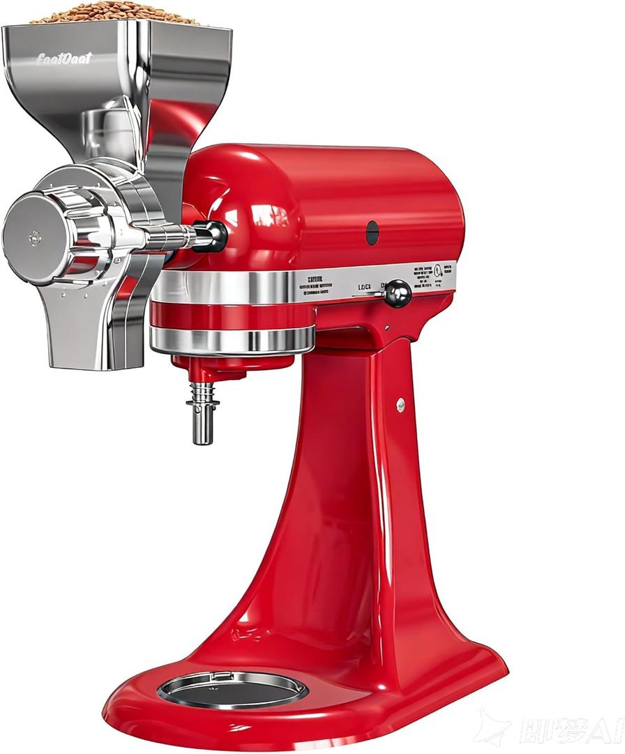 Metal Grain Mill Attachment for KitchenAid Stand Mixer  12-Level Grind Adjustment, All-Metal Construction for Grinding Grains, Spices & More