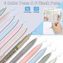 54Pcs Bible Study Supplies, Bible Journaling Kit with Pencil Case, Notebook, No Bleed Highlighters and Pens, Laminated Tabs & More, Note Taking Supplies, Valentines Day Gifts for Women,Green