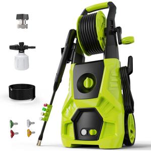 Pressure Washer 5000PSI 3.0GPM Power Washer with 4 Nozzles, Foam Cannon for Cleaning Cars, Driveways, Patios (Green)