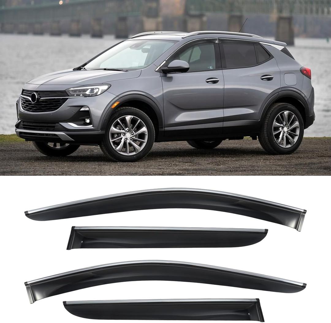 Rain Guards Window Visors for Buick Encore GX 2020-2026 with Chrome Trim