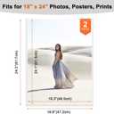 Ndsox 2 Pack 18" x 24" Rigid Print Protectors Clear Hard Plastic Sheet Poster Protectors Photo Sleeves Top Loading Rigid Newspaper Page Holders for Photographs, Presentations, Artwork, Sheet Music