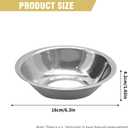 10 PCS Small Stainless Steel Bowls, 3/4 Quart Prep Bowls with Flat Base, 6 1/2 Inch Wide Metal Bowl for Kitchen Prep Cooking Baking Serving Mixing Cereal