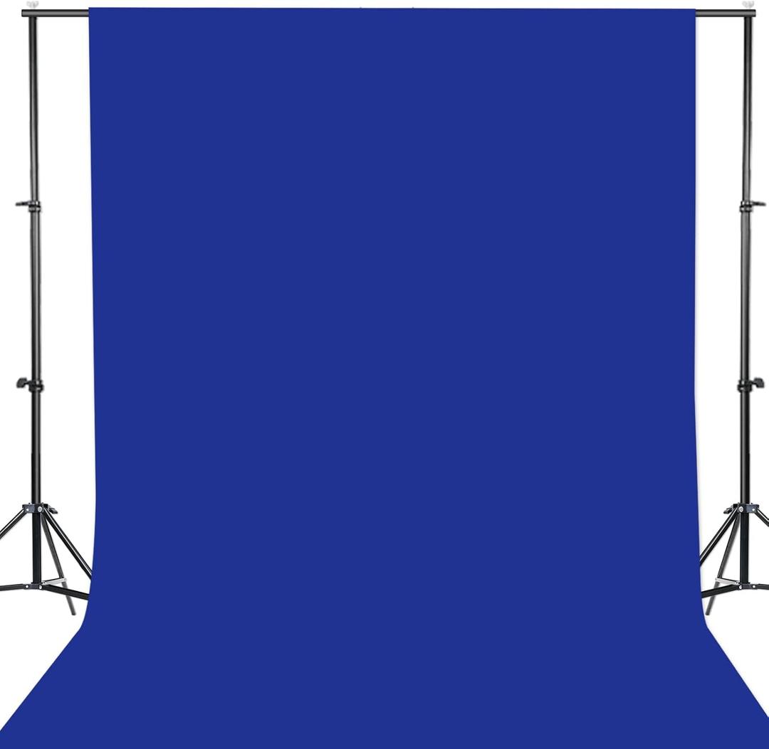 GFCC Royal Blue Backdrop Background - 10ftx10ft Blue Photo Backdrop for Photoshoot Photography Background Screen Video Recording Curtain