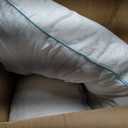 Martha Stewart Heriloom Jacquard Down Alternative Pillows, Standard/Queen Size Set of 2 - Medium Support for Stomach, Back and Side Sleepers (White)