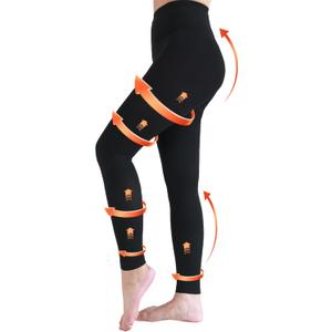 Medical Compression Pantyhose for Women & Men, 20-30mmHg Graduated Support Compression Tights Footless Medical Compression Stockings & Leggings for Edema, Varicose Veins, Swelling (Black,4XL)