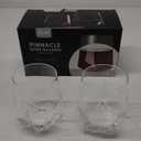 Viski Seneca Faceted Liquor Glasses, Star-Shaped Base, Modern Crystal Clear Drinking Glasses for Red and White Wines, Cocktails, Aperol Spritz, Wedding Gifts, Home Bar, Elegant Glassware Set of 2, 20 oz