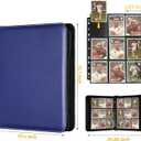 GERMUN 9 Pocket Card Binder, Premium Zip Trading Card Binder, 720 Double Sided Pocket PU Card Collection Binder, Collector Card Album, Card Folder for MTG, TCG, Sports Cards, Game Cards (Blue)