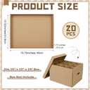 Gilprop 20 Pack File Box Lids, Fits for 15" x 12" x 10" Cardboard Letter or Legal File Moving Boxes Covers for Packing Moving and Storage Supplies, Box Not Include(Brown)
