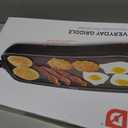 Dash Deluxe Everyday Griddle - Electric Griddle with Removable Plate - Nonstick, Easy-Clean Surface & Anti-Slip Base - Recipe Book Included - Black