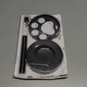 Metal Toothbrush Holder Stand for Bathroom: Stainless Steel Ventilated Organizer with Slots for Electric Toothbrushes, Toothpaste, Razors & Small Comb, Unique Footprint Base Design, Black