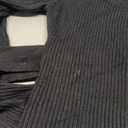 ANRABESS Womens Long Sleeve Sweater Dress Crew Neck Slim Fit Slit Tie Waist 2025 Ribbed Knit Bodycon Midi Dress Fall Outfits S