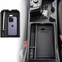 Compatible with Kia Sportage 2026 2025 2024 2023 Accessories NQ5 Car Interior Center Console Organizer Armrest Storage Box Armrest Cover Insert Tray -Black