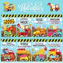 Valentines Day Gifts for Kids, 32 Pack Trucks Valentines Day Cards for Kids with Construction Vehicles Toys, Pull Back Cars Sets Valentines Day Exchange Cards for Boys Classroom School Party Favors