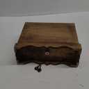 Eximious India Wedding Card Box with Card Slit and Lock 12"X10"X4.5"- Gift Wishing Well Card Box for Weddings, Receptions, Birthdays, Graduations, Baby Showers, Honeymoon Funds KHND (Walnut)