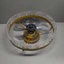 KDG 15.8" Low Profile LED Ceiling Fans with Light, Reversible Flush Mount with Remote and 6 Winds Speeds Fan Lighting, 3 Colors Dimmable for Bedroom, Living Room, Kids, Dinning Room, Kitchen (Black)